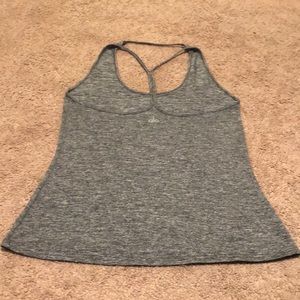 Alo Yoga texture dark gray Strappy  tank medium